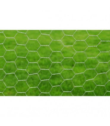 vidaXL Mesh Fence Galvanised Steel Hexagon 1x25 m Silver