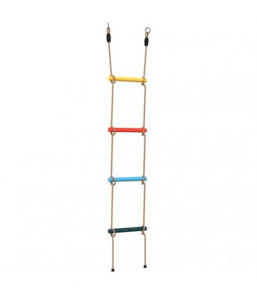 vidaXL Rope Ladder for Kids with 4 Rungs Multicolour