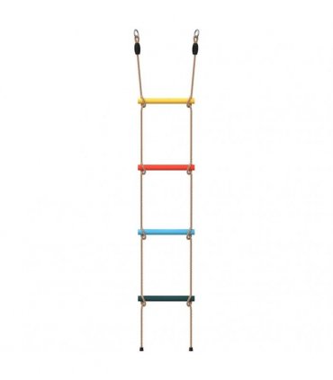 vidaXL Rope Ladder for Kids with 4 Rungs Multicolour