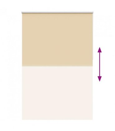 vidaXL Roller Blind Blackout Beige 160x230 cm Fabric Width 156.6 cm Polyester