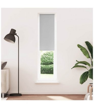 vidaXL Roller Blind Blackout Light Grey 60x230 cm Fabric Width 55.7 cm Polyester