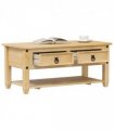vidaXL Coffee Table with Drawers Corona 100x48x45 cm Solid Wood Pine