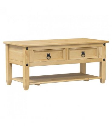 vidaXL Coffee Table with Drawers Corona 100x48x45 cm Solid Wood Pine