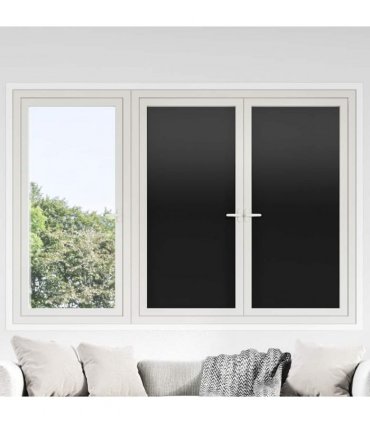 vidaXL Window Films 3 pcs Static Frosted Black PVC