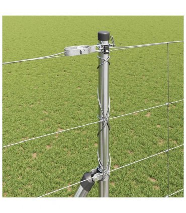 vidaXL Ground Fix Welded Wire Fence 50 x 1.6 m Galvanised Steel Silver