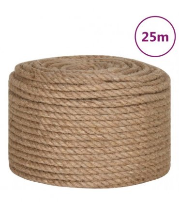 vidaXL Jute Rope 25 m Long 12 mm Thick