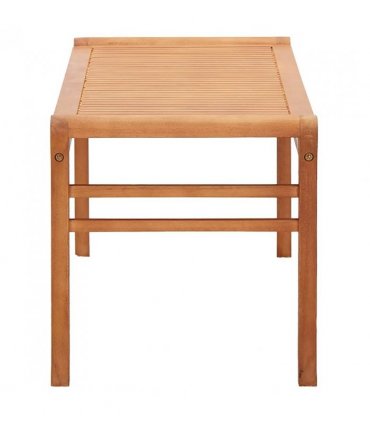 vidaXL Bench | Natural Wood | Solid Eucalyptus Wood | 2-Seater | Durable