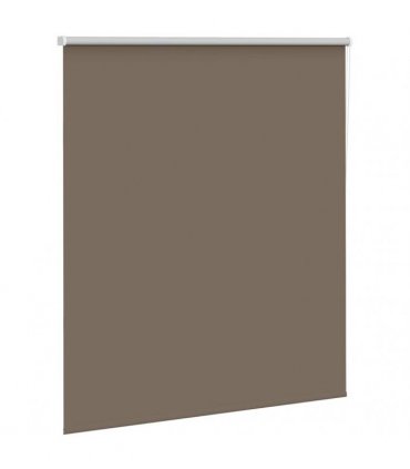vidaXL Roller Blind Blackout Coffee 140x130 cm Fabric Width 136.6 cm Polyester