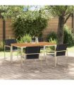 vidaXL Garden Dining Set 5 pcs Brown Solid Acacia Wood