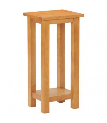 vidaXL Side Table 27x24x55 cm Solid Oak Wood