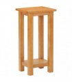 vidaXL Side Table 27x24x55 cm Solid Oak Wood