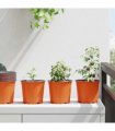 vidaXL Flower Pot 200 pcs Terracotta Ø 15 x 13 cm Plastic