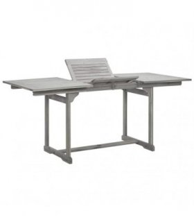 vidaXL Garden Dining Table (120-170)x80x75 cm Solid Acacia Wood