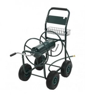 vidaXL Garden Hose Trolley with 1/2" Hose Connector 75 m Steel