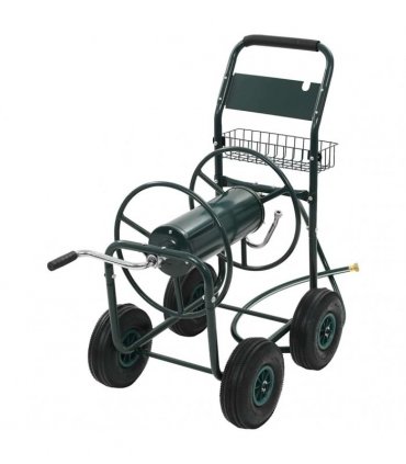 vidaXL Garden Hose Trolley with 1/2" Hose Connector 75 m Steel