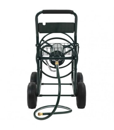 vidaXL Garden Hose Trolley with 1/2" Hose Connector 75 m Steel