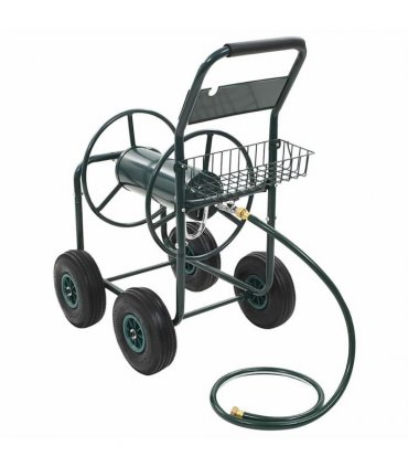 vidaXL Garden Hose Trolley with 1/2" Hose Connector 75 m Steel