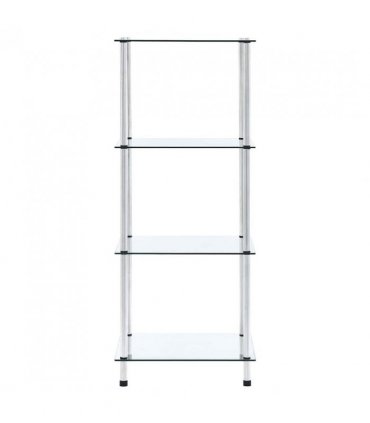 vidaXL 4-Tier Shelf Transparent 40x40x100 cm Tempered Glass