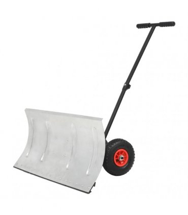 vidaXL Manual Snowplough with Wheels 100x44 cm