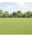vidaXL Welded Wire Fence with Spikes 25 x 1.6 m Galvanised Steel Mesh