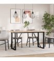 vidaXL Dining Table Legs O-Frame 120x60x73 cm Steel