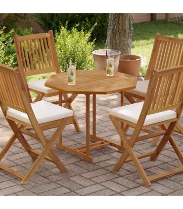 vidaXL Table Top 80x80x2.5 cm Octagonal Solid Wood Teak