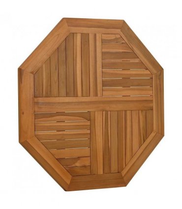 vidaXL Table Top 80x80x2.5 cm Octagonal Solid Wood Teak