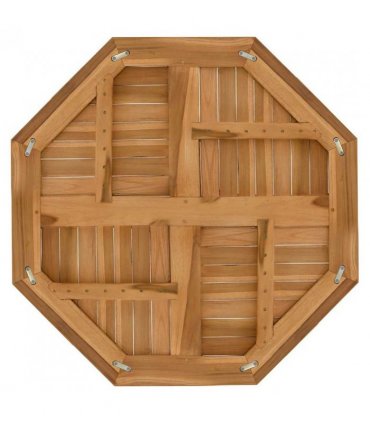 vidaXL Table Top 80x80x2.5 cm Octagonal Solid Wood Teak