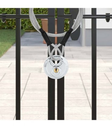 vidaXL Discus Locks with Keys 6 pcs Silver 6 x 2.3 x 6 cm