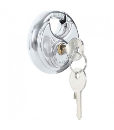 vidaXL Discus Locks with Keys 6 pcs Silver 6 x 2.3 x 6 cm