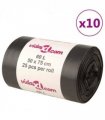 vidaXL Bin Bags 250 pcs Black 60 L