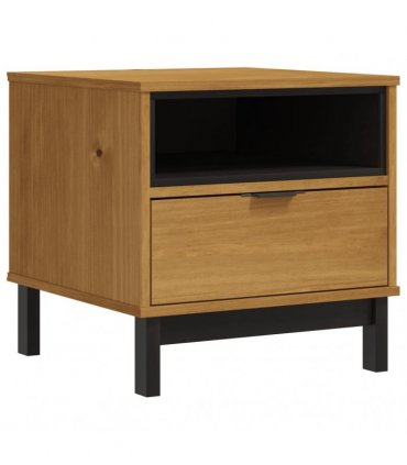 vidaXL Side Table FLAM 50x50x50 cm Solid Wood Pine