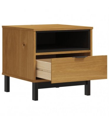 vidaXL Side Table FLAM 50x50x50 cm Solid Wood Pine