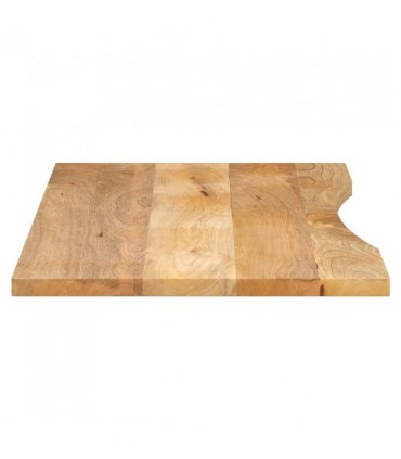 vidaXL Desk Top with Curve 140x60x2.5 cm Solid Wood Rough Mango
