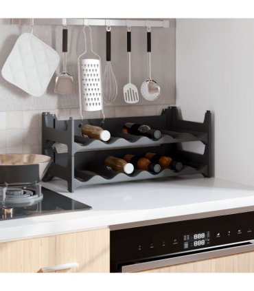 vidaXL Wine Rack for 12 Bottles PP Stackable