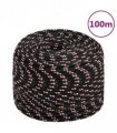 vidaXL Boat Rope Black 10 mm 100 m Polypropylene