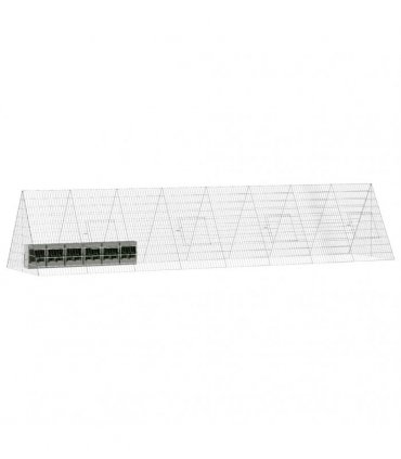 vidaXL Rabbit Cage Silver 430 x 100 x 85 cm Galvanised Steel