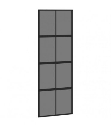 vidaXL Sliding Door with Hardware Set 76x205 cm Tempered Glass&Aluminium
