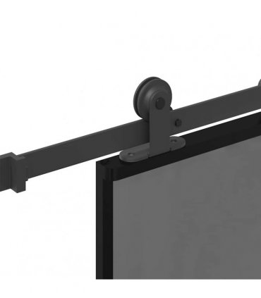 vidaXL Sliding Door with Hardware Set 76x205 cm Tempered Glass&Aluminium