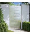 vidaXL Garden Gate with Lock Silver 85 x 174 cm Stainless Steel