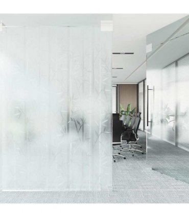 vidaXL Window Film Frosted Bamboo Pattern 45x500 cm PVC