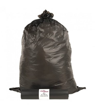 vidaXL Bin Bags 250 pcs Black 120 L