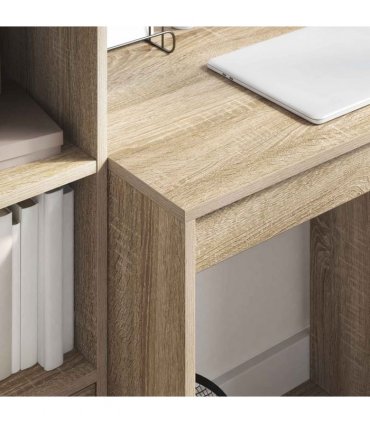 vidaXL Desk with Drawer with Shelf with Storage 2 pcs Sonoma Oak