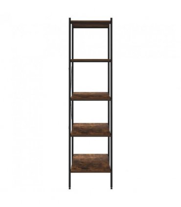 vidaXL 5-Tier Shelving Unit Black and Dark Wood 80x40x163 cm