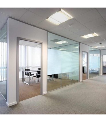 vidaXL Window Film Frosted Stripes Design 0.9x10 m PVC