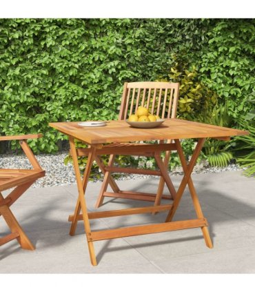 vidaXL Folding Garden Table 90x90x75 cm Solid Wood Acacia
