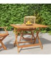 vidaXL Folding Garden Table 90x90x75 cm Solid Wood Acacia