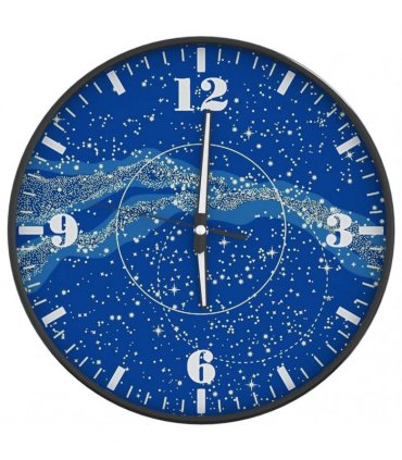 vidaXL Wall Clock with Luminous Scales and Pointers Blue Ø30 cm