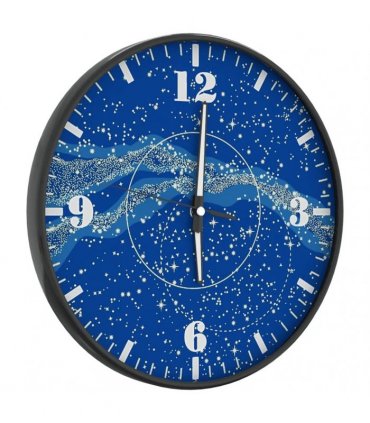 vidaXL Wall Clock with Luminous Scales and Pointers Blue Ø30 cm