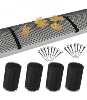 vidaXL 4 Piece Gutter Mesh with Clips HDPE 1.08 ㎡